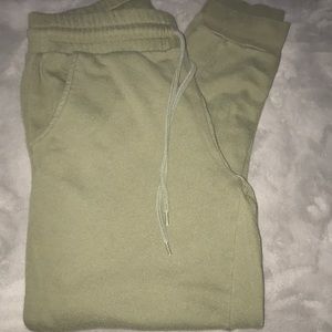 Olive Tie-Waist & Cuffed Sweatpants